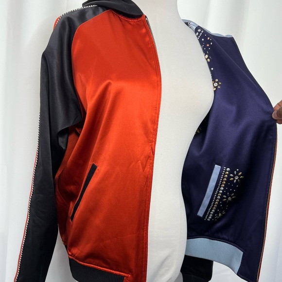 ❗️NWOT❗️OPENING CEREMONY 100% Silk “Love Stings” Embroidered Reversible … - Picture 12 of 16